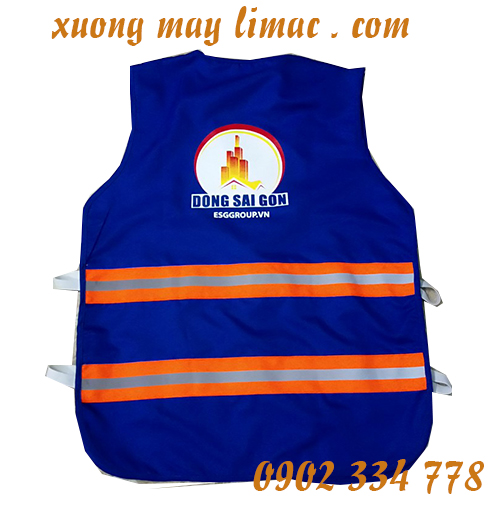 xưởng may áo công nhân công trình in logo